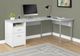 Monarch Specialties Inc. White Cement 80" L Shaped Computer Desk-1