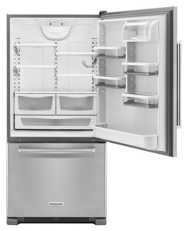KitchenAid® Architect® Series II 22.0 Cu. Ft. Bottom Freezer Refrigerator-Stainless Steel-1