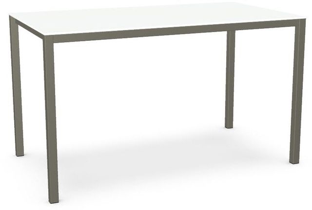 Amisco Customizable Bennington 72" White Glass Bar Table-0