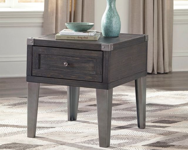 Signature Design by Ashley® Todoe 2-Piece Dark Gray End Tables Set-1