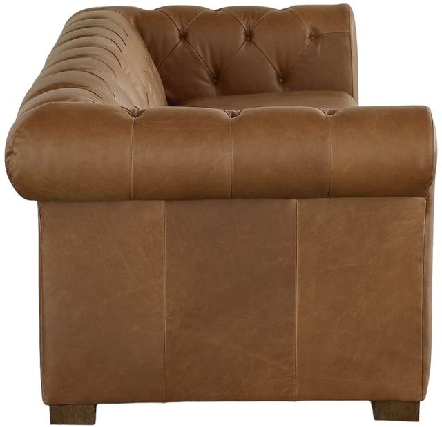 Bassett® Furniture Jamestown Benchmade Soft Umber Leather Sofa-2
