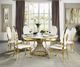 ACME Furniture Fallon 2-Piece Mirrored Gold/White Side Chair Set-1