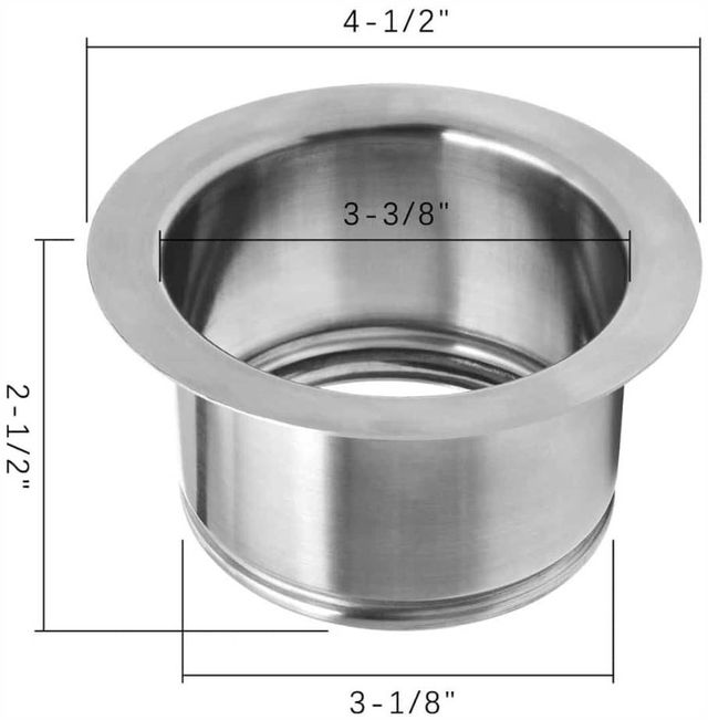 XO Silver Extended Garbage Disposal Flange-3