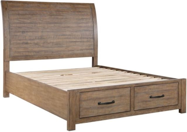Winners Only® Andria Brown Queen Sleigh Storage Bed-2