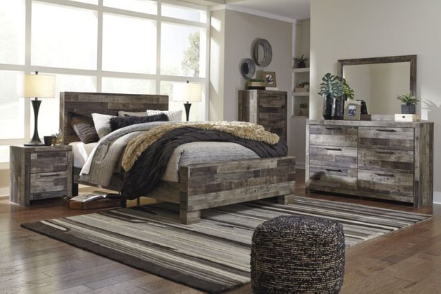 Benchcraft® Derekson 5-Piece Multi-Gray Queen Bedroom Set-0