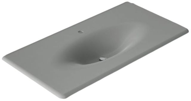 Kohler Iron/Impressions® Basalt 43" Single Hole Enameled Cast Iron Vanity Top with Integrated Oval Sink-0