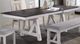 New Classic® Home Furnishings Maisie Dark Brown Dining Table with White Base-0