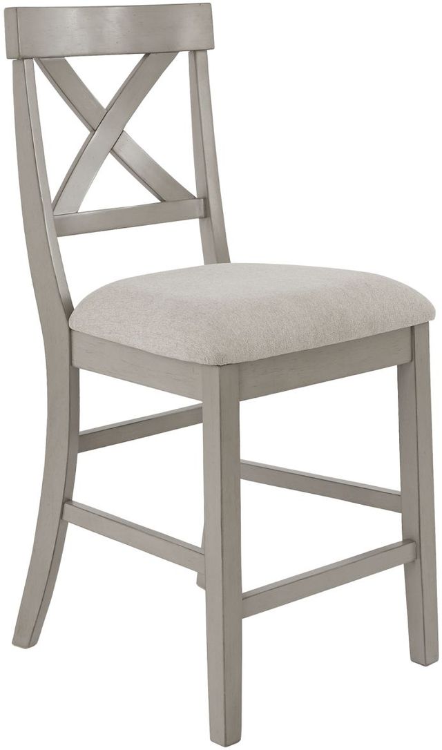Signature Design by Ashley® Parellen 3 Piece Gray Counter Height Dining Set-2
