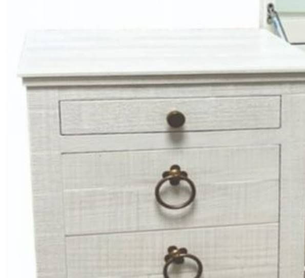 Million Dollar Rustic Frosted White Vanity Table-1