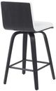 Armen Living Vienna Black Brushed/White Swivel Counter Stool-3