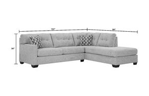 Signature Design by Ashley® Mahoney 2-Piece Pebble Right-Arm Facing Sectional with Chaise