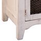 International Furniture Direct Pueblo White Chairside Table with Medium Brown Top-2