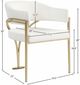 Meridian Furniture Madelyn Cream/Brushed Brass Velvet Dining Chair-3