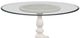 American WoodCrafters Rodanthe Glass Top Dining Table with Dove White Base-1