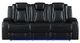 New Classic® Home Furnishings Orion Black Power Reclining Sofa with Footrest and Headrest-1