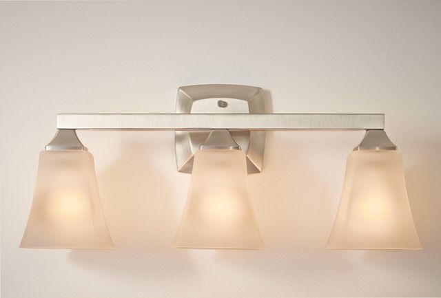 Moen® Voss™ Brushed Nickel Three Globe Bath Light-1