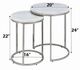 ACME Furniture Zaidee White Nesting Table with Nickel Base-2