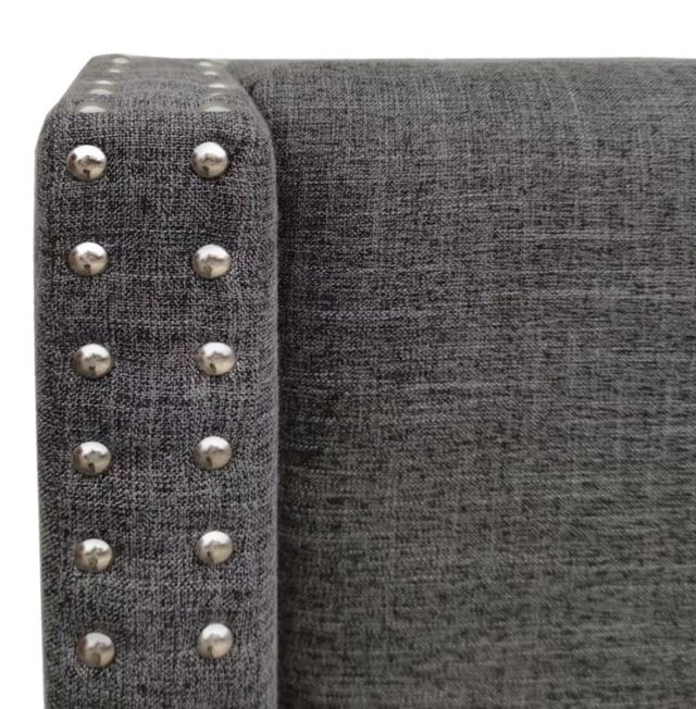 Mazin Furniture Clara Dark Grey Queen Upholstered Platform Bed-3