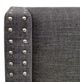 Mazin Furniture Clara Dark Grey Queen Upholstered Platform Bed-3