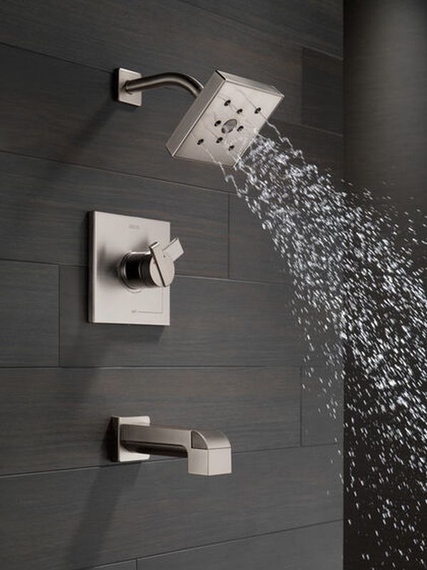 Delta Ara® Monitor® 17 Series H2Okinetic® Stainless Tub & Shower Trim-1