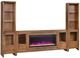 aspenhome® Sandro Brushed Bourbon 80'' Fireplace Entertainment Wall-0