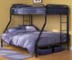 Titus Furniture Black Twin/Full Metal Bunk Bed-1