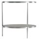 Bernhardt Cornelia Glass Top Side Table with Brushed Stainless Steel Base-3
