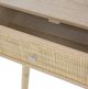 A & B Home Beige Accent Table with Woven Rattan Panels Drawer-5