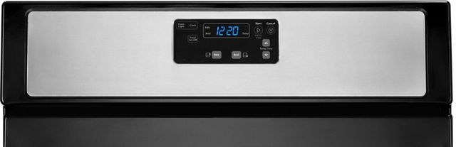 Whirlpool® 30" Black on Stainless Steel Free Standing Gas Range-2