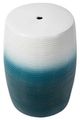 A & B Home Blue/White Ceramic Outdoor Stool-1