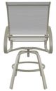 Telescope Casual Aruba Abalone/Storm Aluminum/Fabric Outdoor Sling Balcony Height Swivel Cafe Chair-3