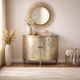 Hooker® Furniture Melange Marguerite Champagne Leaf 2-Door Demilune Chest-1