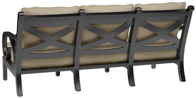 Sunset West Monterey Old World Copper Aluminum Outdoor Sofa with Linen Stone Cushion-2