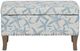 Linon Stephanie Brown/Light Blue Storage Bench-4