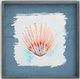 Crestview Collection Aqua Shells 3-Piece Blue/Coral Wall Art Set-1