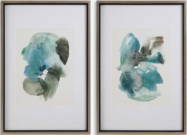 Uttermost® Terri Burris 2-Piece Blueprints Framed Prints Set-0