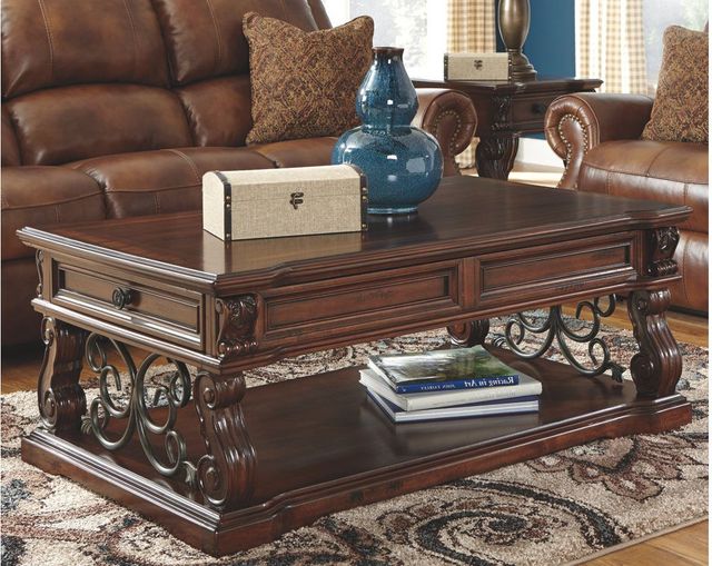 Signature Design by Ashley® Alymere Rustic Brown Lift Top Cocktail Table-3