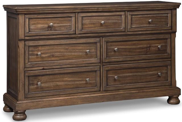 Signature Design by Ashley® Flynnter 2-Piece Medium Brown California King Sleigh Bed Set-2