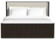 Elements International Sylvie Dark Brown King Upholstered Panel Bed-1
