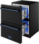 Thor Kitchen Gordon Ramsay Collection 3.4 Cu. Ft. Anti-Fingerprint Black Under the Counter Freezer Drawer with Blue Handle-5