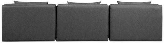Meridian Furniture Cube 3-Piece Gray Vegan Leather Armless Sofa-3