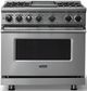 Viking® 7 Series 36" Stainless Steel Pro Style Dual Fuel Range-0