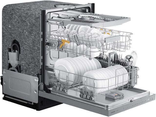 Samsung Bespoke 24" White Glass Top Control Built-In Dishwasher-3