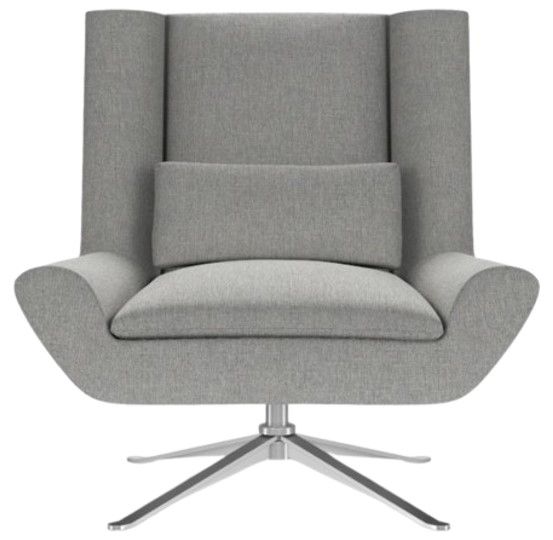 American Leather® Customizable Luke Fabric Swivel Chair-2