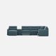 Drew & Jonathan Home ModularOne New Horizon 8-Piece Teal Modular Chaise Sectional with Console-1