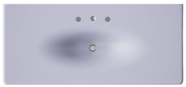 Kohler Iron/Impressions® Lavender Grey 49" Widespread Enameled Cast Iron Vanity Top with Integrated Oval Sink-1