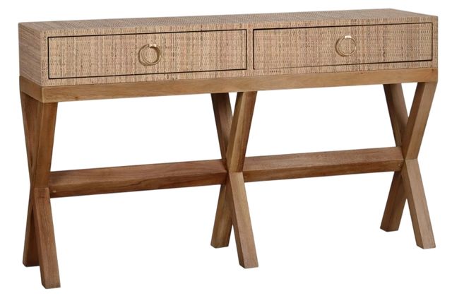 Bramble Customizable Renoir Rattan Console Table-0