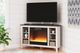Signature Design by Ashley® Dorrinson Two-Tone Corner TV Stand with Electric Fireplace-2
