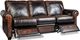 Campio Furniture Legacy Leather Wyoming Black/Brown Motion Sofa-0