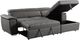 Mazin Furniture Ferriday 2-Piece Gray Right-Arm Facing Pullout Sleeper Sectional and Chaise with Hidden Storage-1